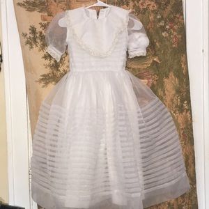 Vintage flower 🌸 girl dress 80s